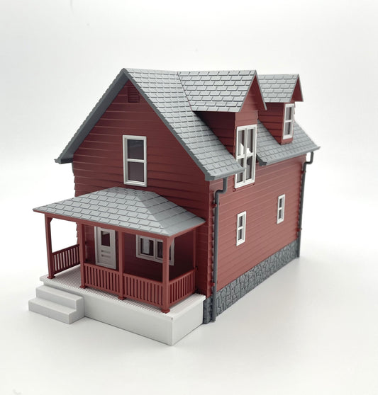 N Scale Farmhouse Red